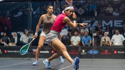 فوز 13 لاعب ولاعبة فى اليوم الثاني من بطولة «بالم هيلز» المفتوحة للإسكواش والتأهل للربع النهائي 