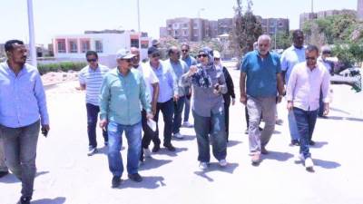 استكمال تطوير ورفع كفاءة محور الريفيرا الرابط بين عدة محاور بتوسعات مدينة الشيخ زايد