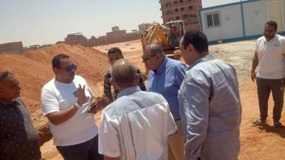 رئيس جهاز الشروق يتفقد مشروع خط التغذية للمجاورات وإنشاء بوستر الرابية لتأمين ضخ المياه