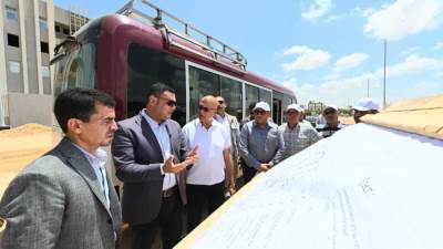 «الشربينى» يتفقد مشروع مرافق الأراضي الصناعية بمدينة برج العرب الجديدة