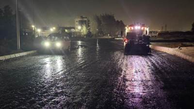 رئيس جهاز العاشر  يتابع أعمال الرصف بالمنطقة الصناعية A3