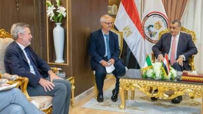 وزير الإنتاج الحربي يبحث مع السفير الإيطالي تعزيز التعاون الصناعي والعسكري