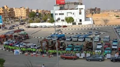 حملة نظافة شاملة بمنطقة الأردنية في العاشر من رمضان