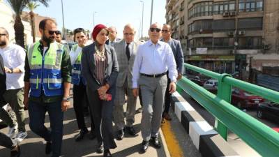 محافظ القاهرة يتفقد كوبري أحمد سعيد المعدني بعد الانتهاء من أعمال تطويره