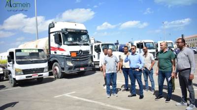 رئيس جهاز العلمين الجديدة يتفقد إصطفاف المعدات إستعدادا « لموسم الشتاء»