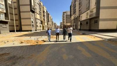 نائب رئيس جهاز القاهرة الجديدة يتابع الأعمال النهائية بمشروع «سكن مصر» بالتجمع الثالث