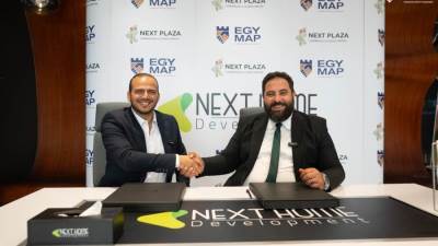 شركة «Next Home» توقّع شراكة استراتيجية مع «Egy map» لإدارة وتأجير الوحدات التجارية بـ «Next Plaza»
